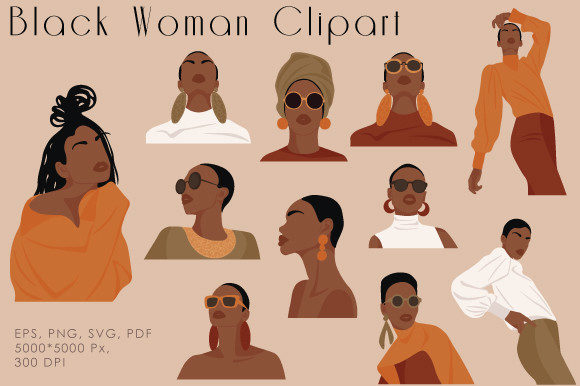 Abstract Black Woman Svg, Vector Clipart: A Versatile Digital Asset