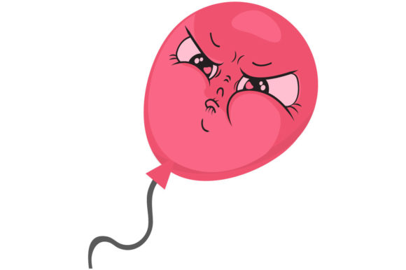Angry Pink Balloon Funny Design