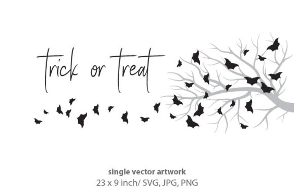 Bats and Tree Branch: A Unique Vector Artwork for Creative Projects