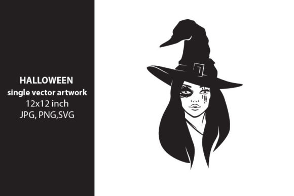 Beautiful Girl with Witch Hat: A Versatile Digital Art Asset for Creative Projects