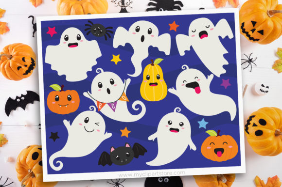 Halloween Clipart, Ghouls and Ghosts