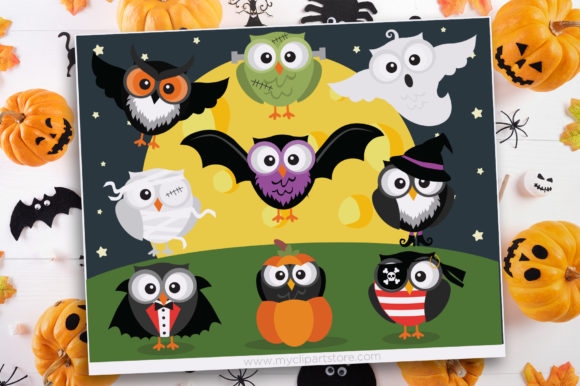 Halloween Owls Clipart: A Versatile Design Resource