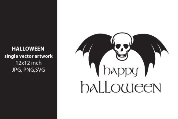 Skull with Bat Wings: A Versatile Digital Art Asset
