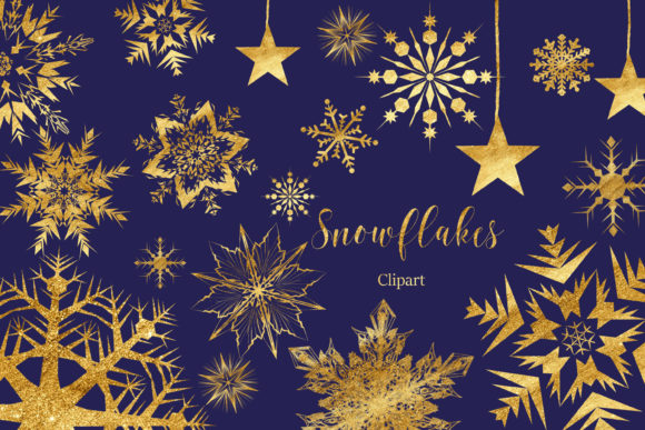 Snowflakes Clipart, Winter Clipart
