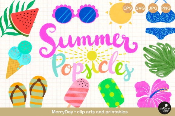 Summer Illustration Colorful Clip Art