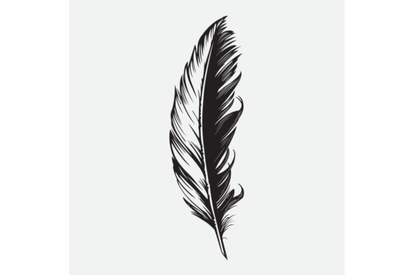 Swan and Crow Feather: A Versatile Digital Design Resource