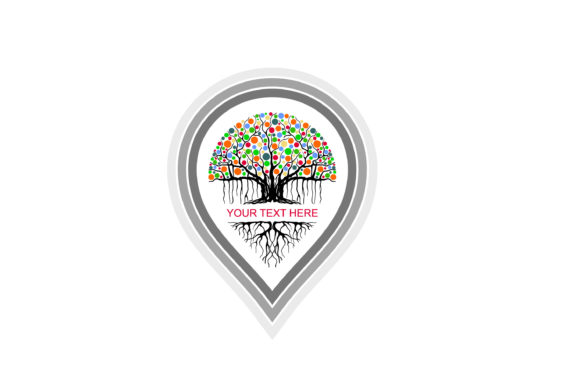 Tree Logo with Pin Location: A Versatile Design Element for Digital and Print Media