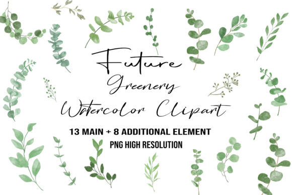 Watercolor Greenery Clipart: A Versatile Design Resource