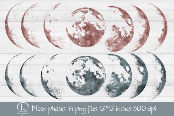 Watercolor Moon Phases Clipart Png Files: A Strategic Tool for Creative and Professional Projects