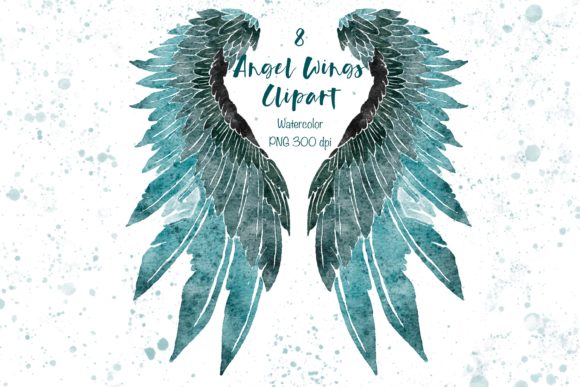 Wings Watercolor Clipart, Angel Wings: A Versatile Creative Asset